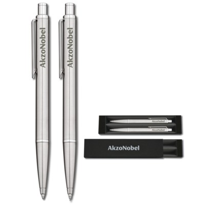 INOVO DESIGN NOVARA METAL BALL PEN & MECHANICAL PROPELLING PENCIL SET