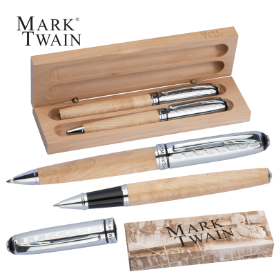 MARK TWAIN WRITING SET in Beige