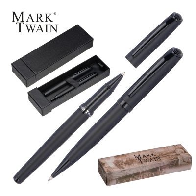 MARK TWAIN WRITING SET in Black