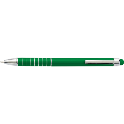 ALUMINIUM METAL BALL PEN with Stylus in Green