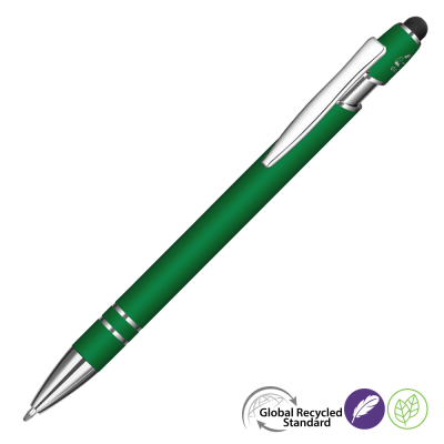 ASTRA-I SOFT FEEL GRS RECYCLED METAL BALL PEN - GREEN