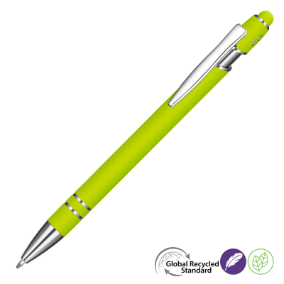 ASTRA-I SOFT FEEL GRS RECYCLED METAL BALL PEN - PALE GREEN