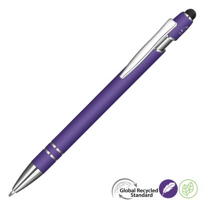 ASTRA-I SOFT FEEL GRS RECYCLED METAL BALL PEN - PURPLE