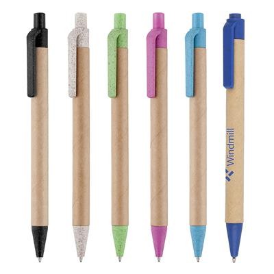 AYR CARD BALL PEN with Wheat Trim