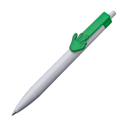 BALL PEN with 2d Clip Hands in Green