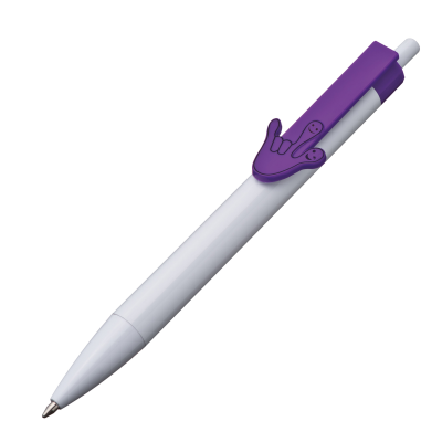 BALL PEN with 2d Clip Hands in Violet