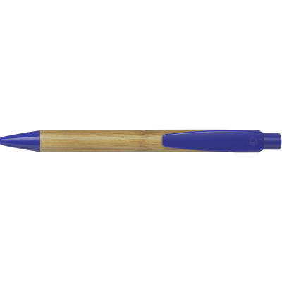 BALL PEN with Bamboo Barrel in Blue