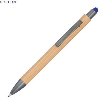 BALL PEN with Bamboo Coating in Blue