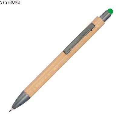 BALL PEN with Bamboo Coating in Green