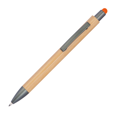 BALL PEN with Bamboo Coating in Orange