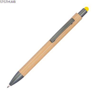 BALL PEN with Bamboo Coating in Yellow