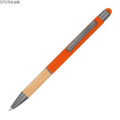 BALL PEN with Bamboo Grip Zone in Orange
