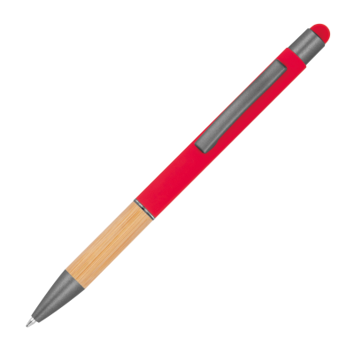 BALL PEN with Bamboo Grip Zone in Red