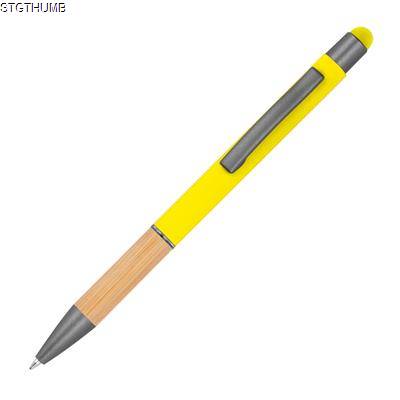 BALL PEN with Bamboo Grip Zone in Yellow