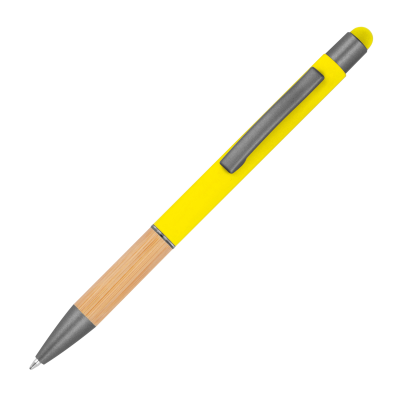 BALL PEN with Bamboo Grip Zone in Yellow