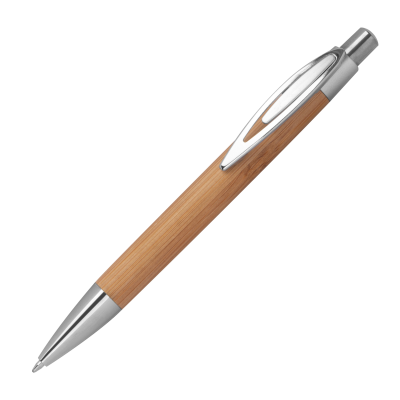 BAMBOO BALL PEN with Sharp Clip in Beige