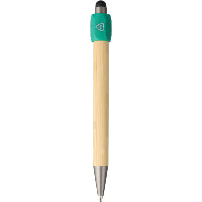 BAMBOO SPINNER BALL PEN in Green - PROMOTIONAL CORPORATE GIFT