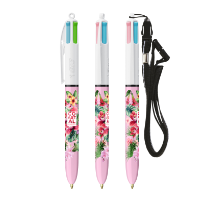 BIC® 4 COLOURS® FASHION with Lanyard Ball Pen
