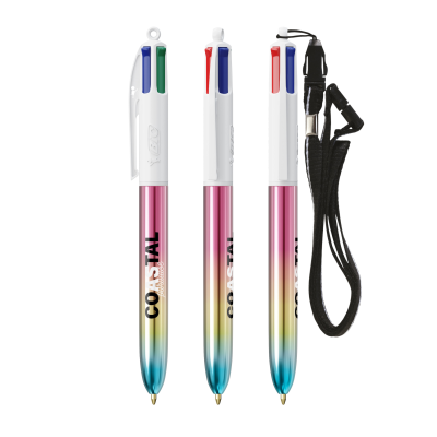BIC® 4 COLOURS® GRADIENT + LANYARD