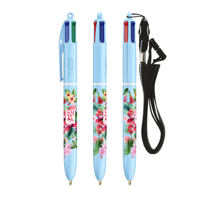 BIC® 4 COLOURS® PASTEL + LANYARD - PROMOTIONAL CORPORATE GIFT