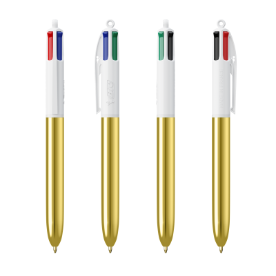 BIC® 4 COLOURS® SHINE with Lanyard Ball Pen