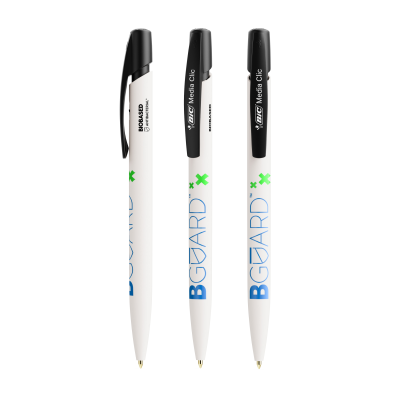 BIC® MEDIA CLIC BIO BASED BGUARD™ ANTIBACTERIAL BALL PEN - PROMOTIONAL CORPORATE GIFT