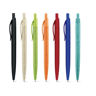 CAMILA WHEAT STRAW FIBRE AND ABS BALL PEN with Clip