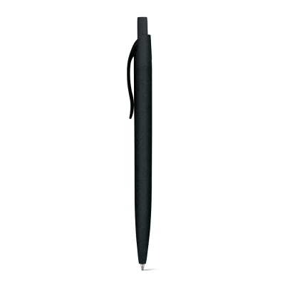 CAMILA WHEAT STRAW FIBRE AND ABS BALL PEN with Clip in Black