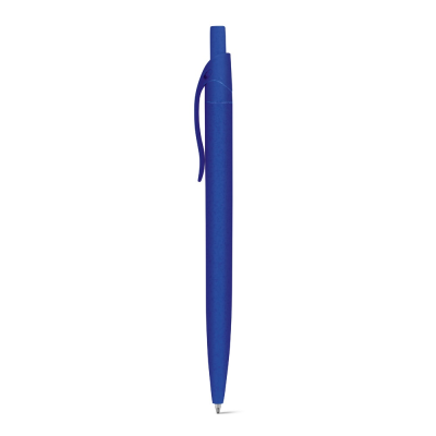 CAMILA WHEAT STRAW FIBRE AND ABS BALL PEN with Clip in Royal Blue