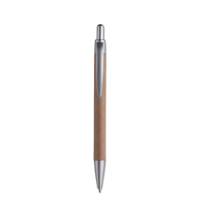 CARTON BARREL BALL PEN in Silver