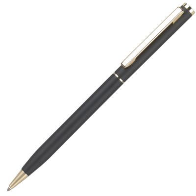 CHEVIOT ORO METAL BALL PEN - MATT BLACK - GOLD