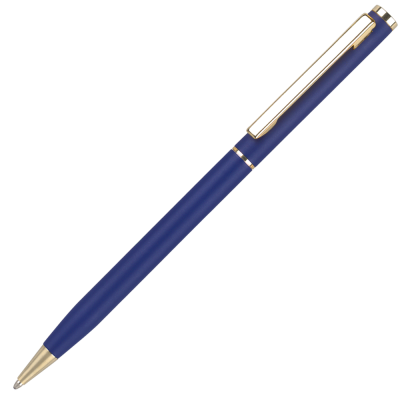CHEVIOT ORO METAL BALL PEN - MATT BLUE - GOLD