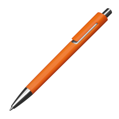 COLOURFUL PLASTIC BALL PEN in Orange