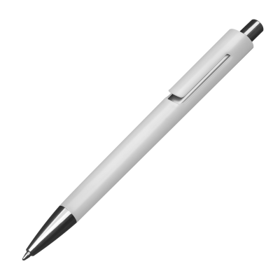COLOURFUL PLASTIC BALL PEN in White