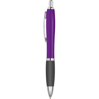 CONTOUR COLOUR BALL PEN - PURPLE - PROMOTIONAL CORPORATE GIFT