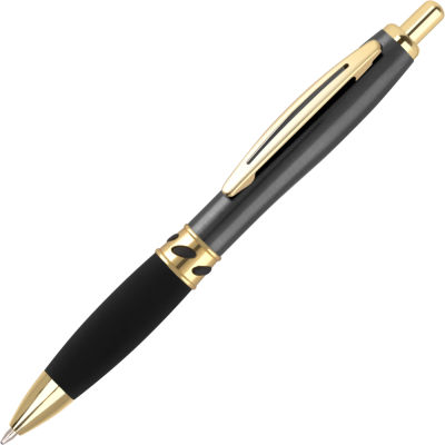 CONTOUR DECO ORO METAL BALL PEN - GUN METAL - GOLD