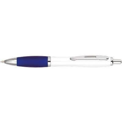 CONTOUR ECO BALL PEN in White with Blue Grip