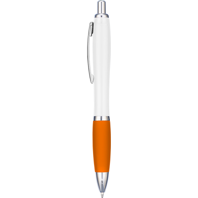 CONTOUR EXTRA BALL PEN - WHITE - ORANGE