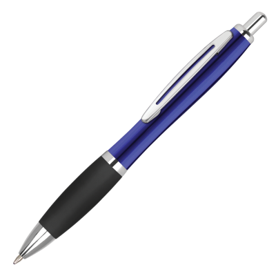 CONTOUR METAL BALL PEN - BLUE