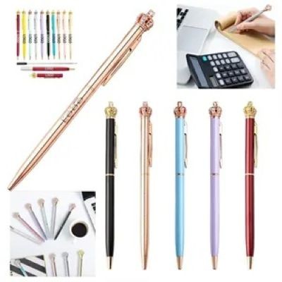 CROWN TOP DECOR METAL BALL PEN