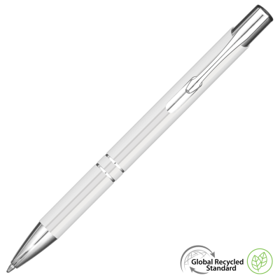 ELECTRA CLASSIC GRS RECYCLED METAL BALL PEN - WHITE