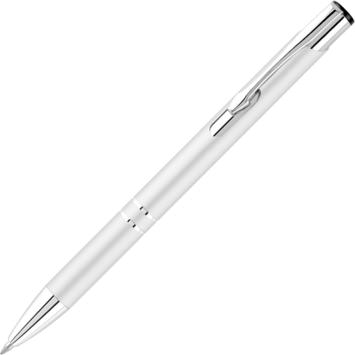 ELECTRA CLASSIC SATIN METAL BALL PEN - WHITE