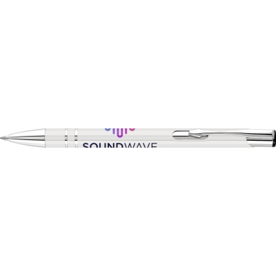 ELECTRA METAL BALL PEN - WHITE (ULTRA HD PRINT)