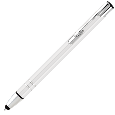 ELECTRA METAL TOUCH STYLUS BALL PEN - WHITE