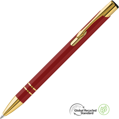 ELECTRA ORO GRS RECYCLED METAL BALL PEN - RED