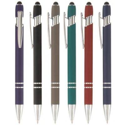 ELLIPSE SOFTY STYLUS LASER ENGRAVED METAL PEN - PROMOTIONAL CORPORATE GIFT
