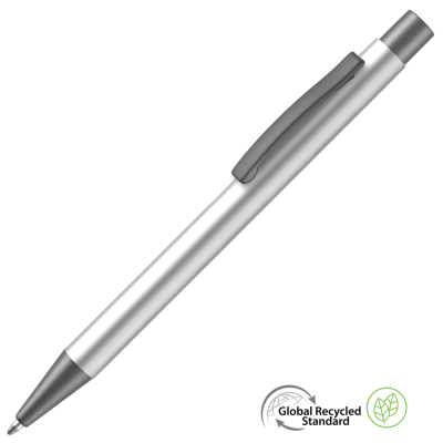 ERGO GRS RECYCLED METAL BALL PEN - SILVER - PROMOTIONAL CORPORATE GIFT