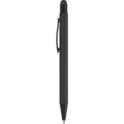 ERGO-I SOFT FEEL NOIR METAL BALL PEN with Stylus - Black