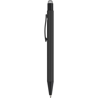 ERGO-I SOFT FEEL NOIR METAL BALL PEN with Stylus - Silver