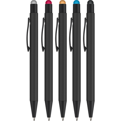 ERGO-I SOFT FEEL NOIR METAL BALL PEN with Stylus